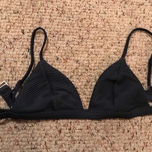 Navy blue ribbed Hollister swim top